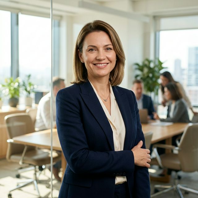 Успешный руководитель с дипломом по менеджменту